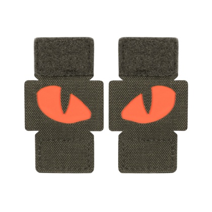 M-TAC Naszywka na rzep Tiger Eyes Laser Cut PAIR Ranger Green Red GID