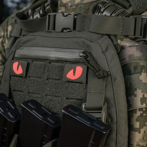 M-TAC Naszywka na rzep Tiger Eyes Laser Cut PAIR Ranger Green Red GID