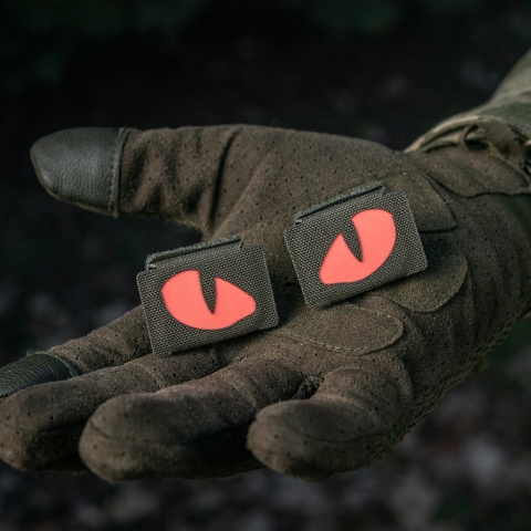 M-TAC Naszywka na rzep Tiger Eyes Laser Cut PAIR Ranger Green Red GID