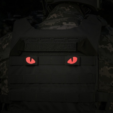 M-TAC Naszywka na rzep Tiger Eyes Laser Cut PAIR Ranger Green Red GID