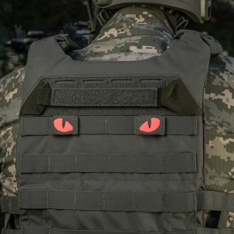 M-TAC Naszywka na rzep Tiger Eyes Laser Cut PAIR Ranger Green Red GID