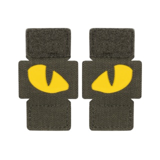M-TAC Naszywka na rzep Tiger Eyes Laser Cut PAIR Ranger Green Yellow GID