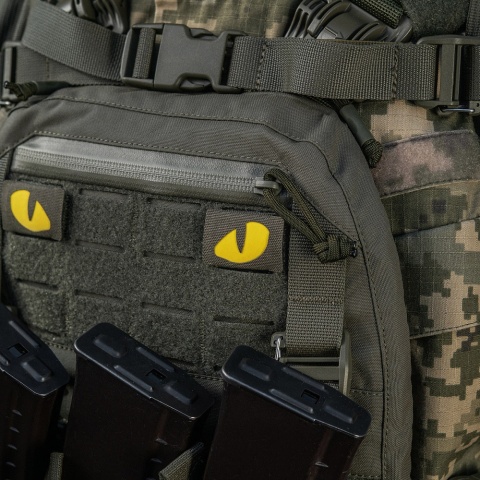 M-TAC Naszywka na rzep Tiger Eyes Laser Cut PAIR Ranger Green Yellow GID