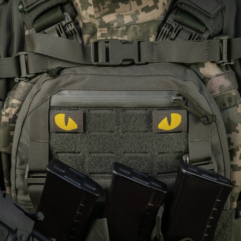 M-TAC Naszywka na rzep Tiger Eyes Laser Cut PAIR Ranger Green Yellow GID