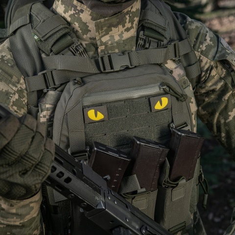 M-TAC Naszywka na rzep Tiger Eyes Laser Cut PAIR Ranger Green Yellow GID