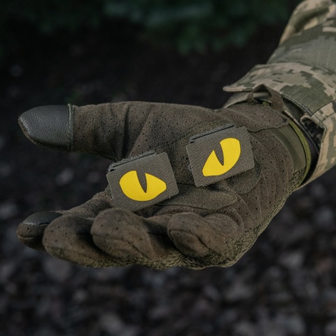 M-TAC Naszywka na rzep Tiger Eyes Laser Cut PAIR Ranger Green Yellow GID