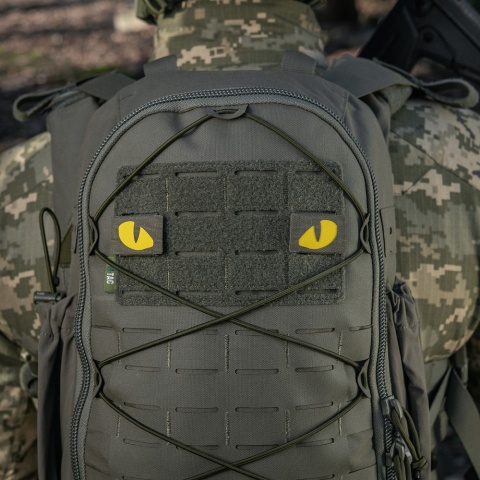 M-TAC Naszywka na rzep Tiger Eyes Laser Cut PAIR Ranger Green Yellow GID
