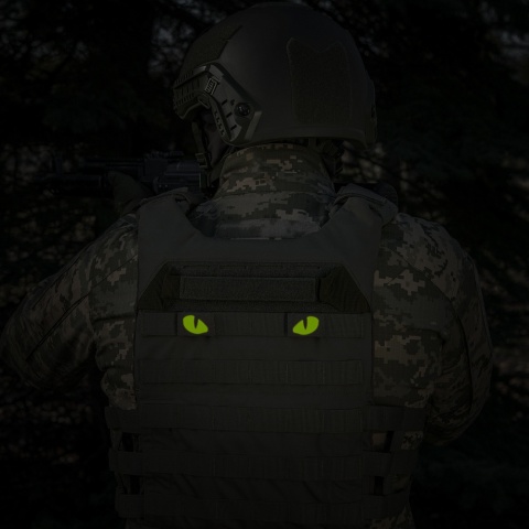 M-TAC Naszywka na rzep Tiger Eyes Laser Cut PAIR Ranger Green Yellow GID