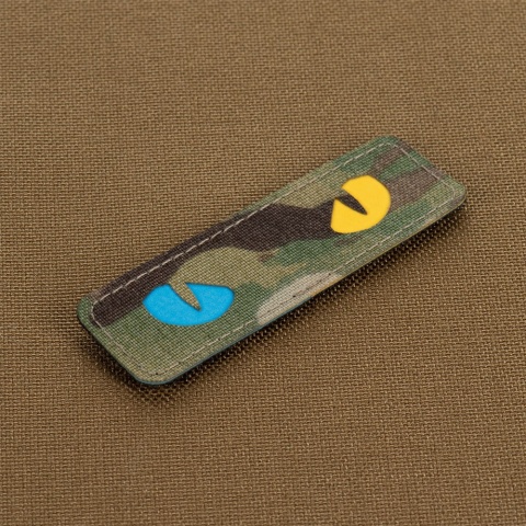 M-TAC Naszywka na rzep Cat Eyes Laser Cut MultiCam® Yellow Blue GID