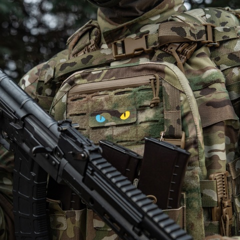 M-TAC Naszywka na rzep Cat Eyes Laser Cut MultiCam® Yellow Blue GID