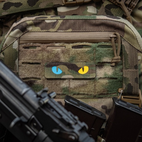 M-TAC Naszywka na rzep Cat Eyes Laser Cut MultiCam® Yellow Blue GID