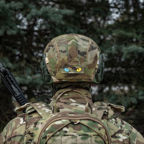 M-TAC Naszywka na rzep Cat Eyes Laser Cut MultiCam® Yellow Blue GID
