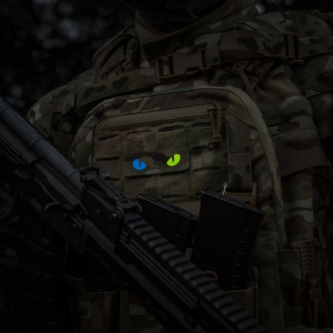 M-TAC Naszywka na rzep Cat Eyes Laser Cut MultiCam® Yellow Blue GID