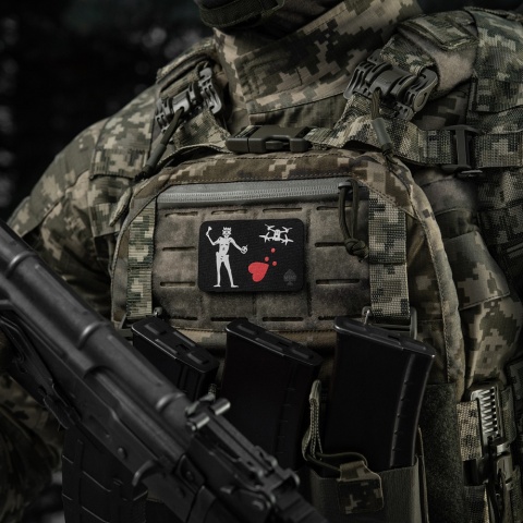 M-TAC Naszywka na rzep Flaga Czarnobrody Drone Black