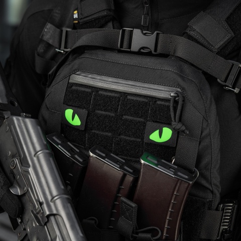M-TAC Naszywka na rzep Tiger Eyes Laser Cut PAIR Ranger Green Green GID