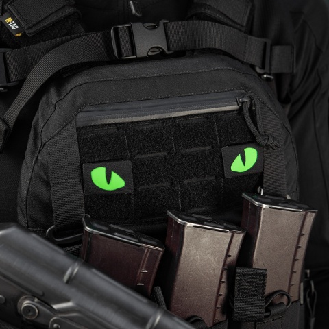 M-TAC Naszywka na rzep Tiger Eyes Laser Cut PAIR Ranger Green Green GID