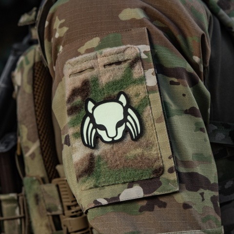 M-TAC Naszywka na rzep Cat Predator Black GID