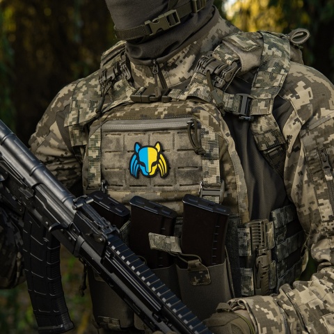 M-TAC Naszywka na rzep Cat Predator Black Yellow Blue