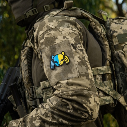 M-TAC Naszywka na rzep Cat Predator Black Yellow Blue