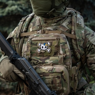 M-TAC Naszywka na rzep Kitty Haftowana White MultiCam®