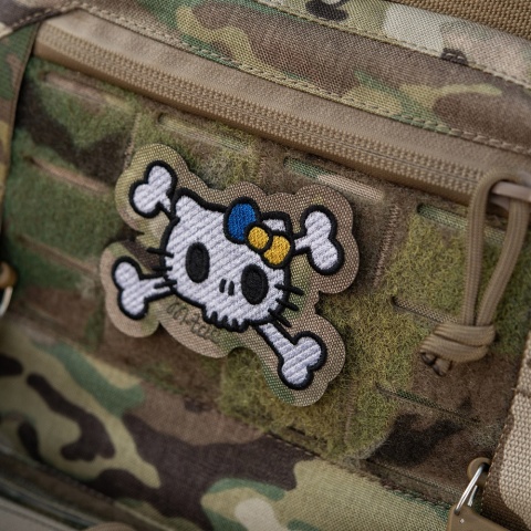 M-TAC Naszywka na rzep Kitty Haftowana White MultiCam®