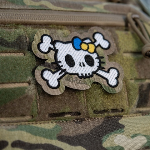 M-TAC Naszywka na rzep Kitty Haftowana White MultiCam®
