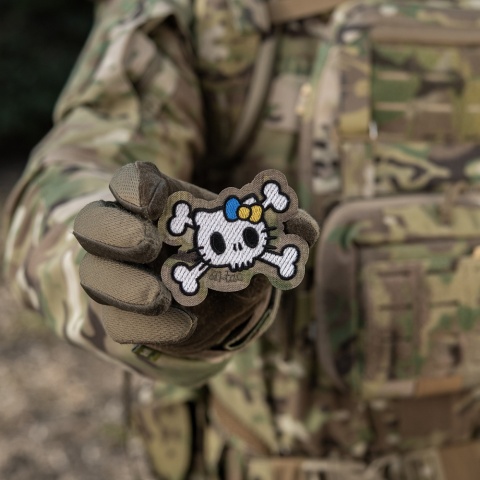 M-TAC Naszywka na rzep Kitty Haftowana White MultiCam®