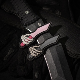 M-TAC Naszywka na rzep Skeleton Knife PVC Grey