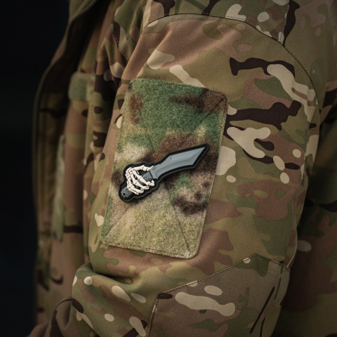 M-TAC Naszywka na rzep Skeleton Knife PVC Grey