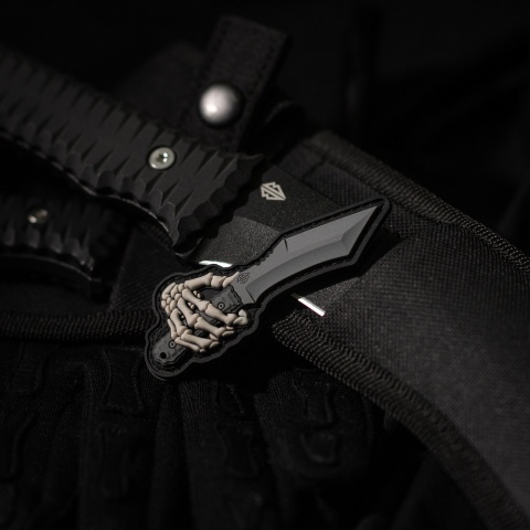 M-TAC Naszywka na rzep Skeleton Knife PVC Grey