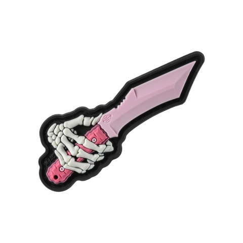 M-TAC Naszywka na rzep Skeleton Knife PVC Pink