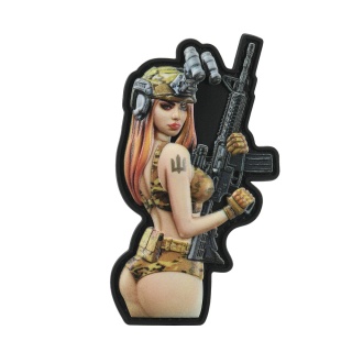 M-TAC Naszywka na rzep Morale Patch Tactical Girl #8 Trojzab PVC