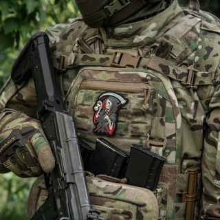 M-TAC Naszywka na rzep Time PVC Black Grey
