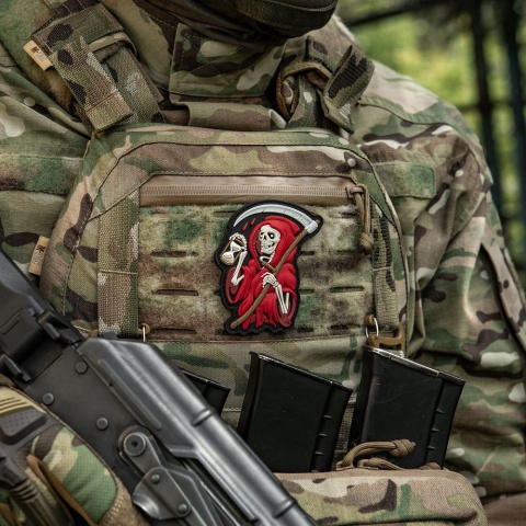 M-TAC Naszywka na rzep Time PVC Black Red