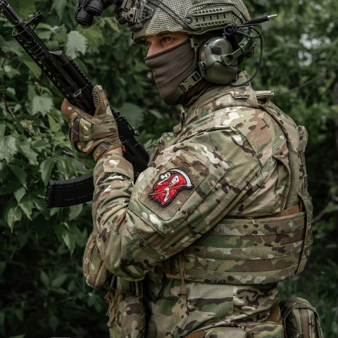 M-TAC Naszywka na rzep Time PVC Black Red