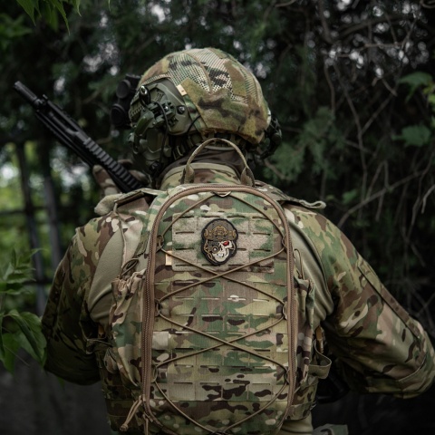 M-TAC Naszywka na rzep Worn To The Bone PVC Black Coyote