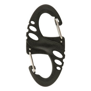 M-TAC Dwustronny karabińczyk typu S-Hook plastikowy Black