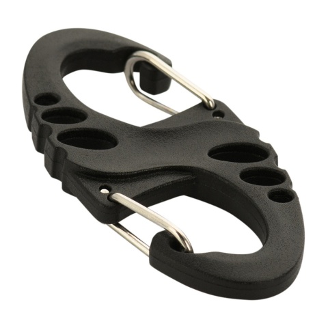 M-TAC Dwustronny karabińczyk typu S-Hook plastikowy Black