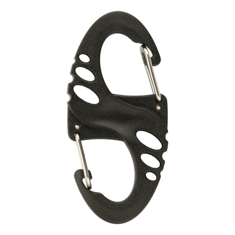 M-TAC Dwustronny karabińczyk typu S-Hook plastikowy Black