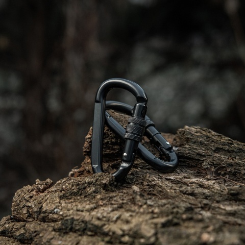 M-TAC Karabińczyk stalowy 10 cm Black