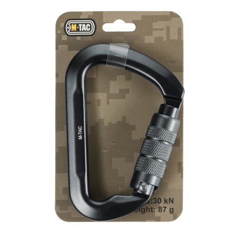 M-TAC Karabińczyk 10 cm Keylock z blokadą bagnetową Grey