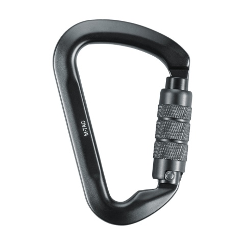 M-TAC Karabińczyk 10 cm Keylock z blokadą bagnetową Grey