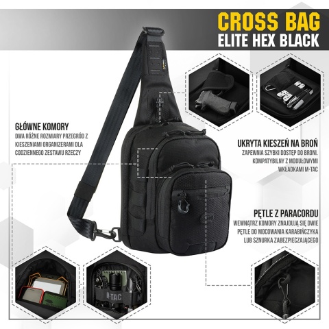 M-TAC Torba Cross Bag Elite Hex Black