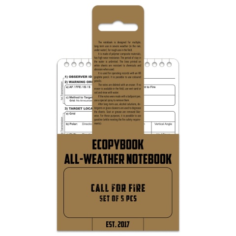 M-TAC Karty taktyczne Ecopybook Call for Fire Support CFF 5 szt.