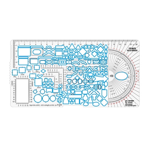 M-TAC Linijka taktyczna Ecopybook Small Tactical Ruler NATO Niebieska