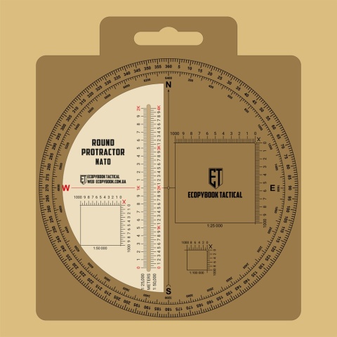 M-TAC Linijka taktyczna Ecopybook Protractor Okrągła 130 mm NATO