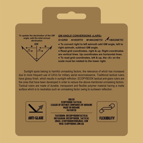 M-TAC Linijka taktyczna Ecopybook Protractor Okrągła 130 mm NATO