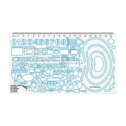 M-TAC Linijka taktyczna Ecopybook Scouts Ruler NATO UA Blue Border