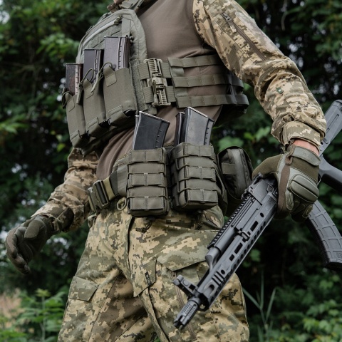 M-TAC Ładownica do AK/AR Otwarta Podwójna Laser Cut Ranger Green