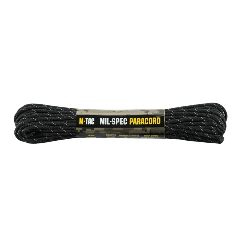 M-TAC Paracord 550 Mil-Spec 15m Black Reflective
